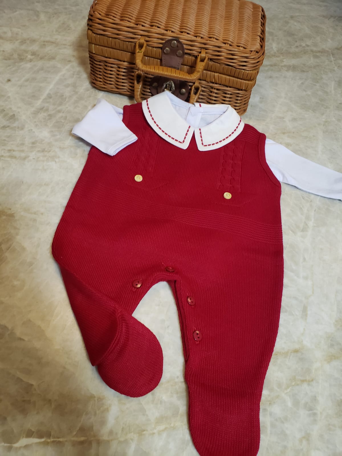 Macacão e Body Vermelho Clássico